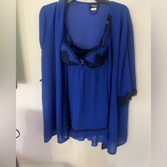 Babydoll and Panty Set - One Size - Nocturnal Blue main image 0
